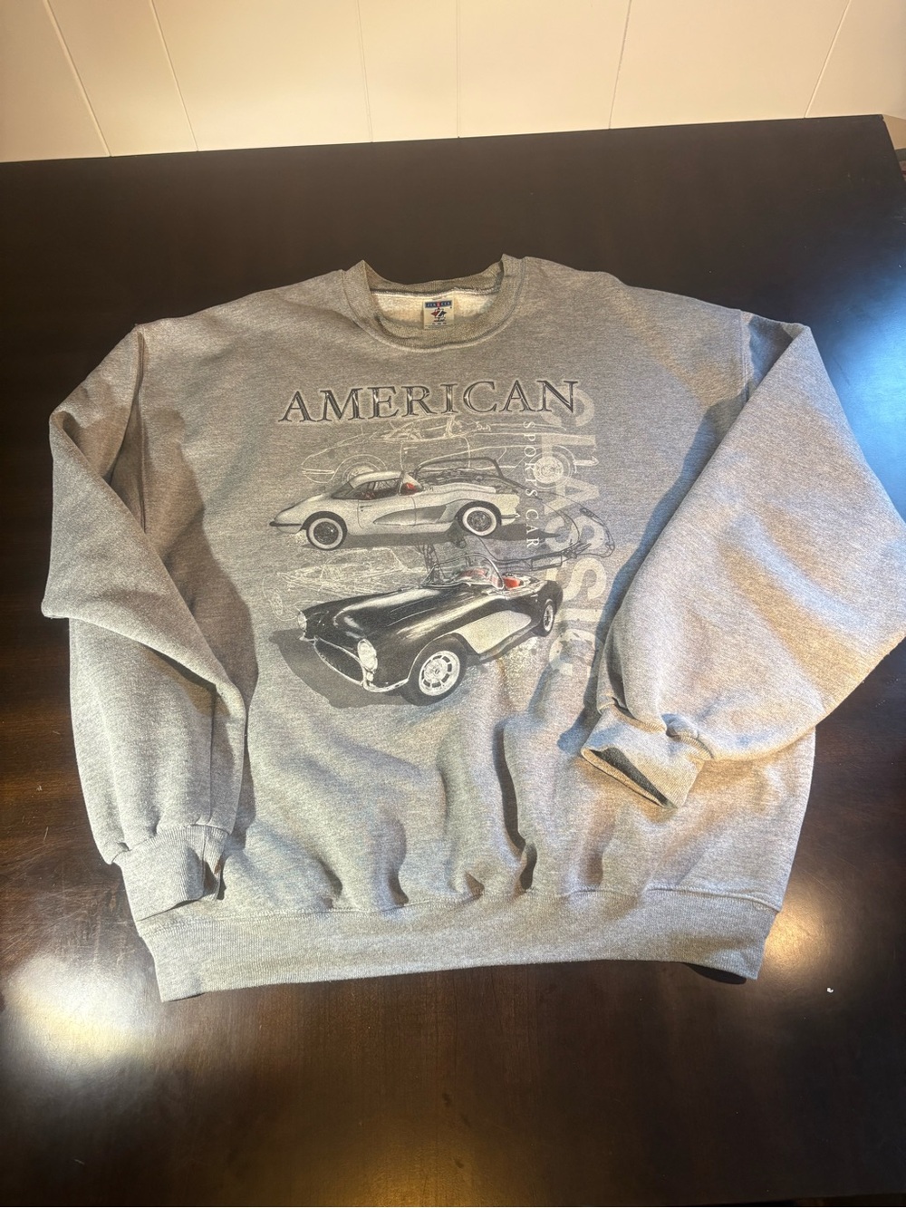 Jerzees Gray Graphic Crewneck Sweatshirt - Men